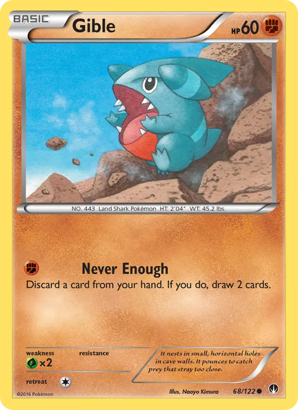Gible Common Pokemon card #68 from BREAKpoint
