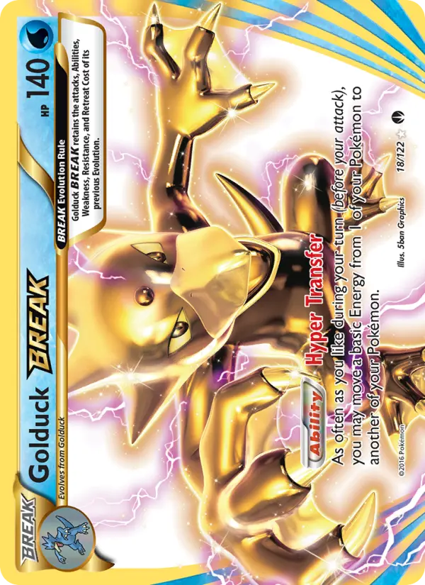 Golduck BREAK Ultra Rare Pokemon card #18 from BREAKpoint
