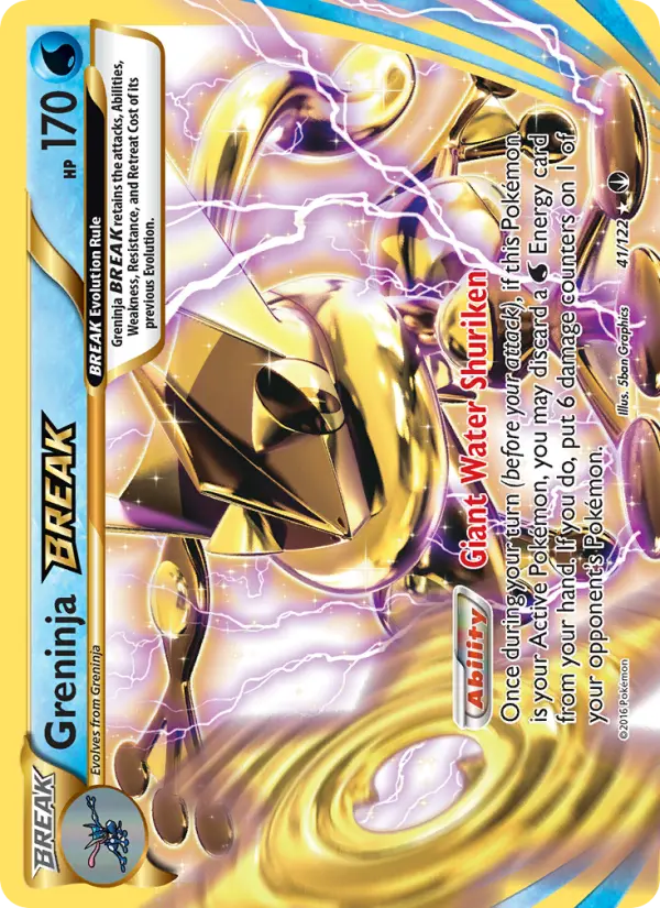 Greninja BREAK Ultra Rare Pokemon card #41 from BREAKpoint