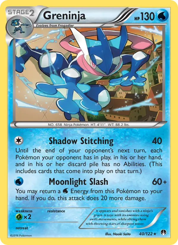 Greninja Rare Pokemon card #40 from BREAKpoint