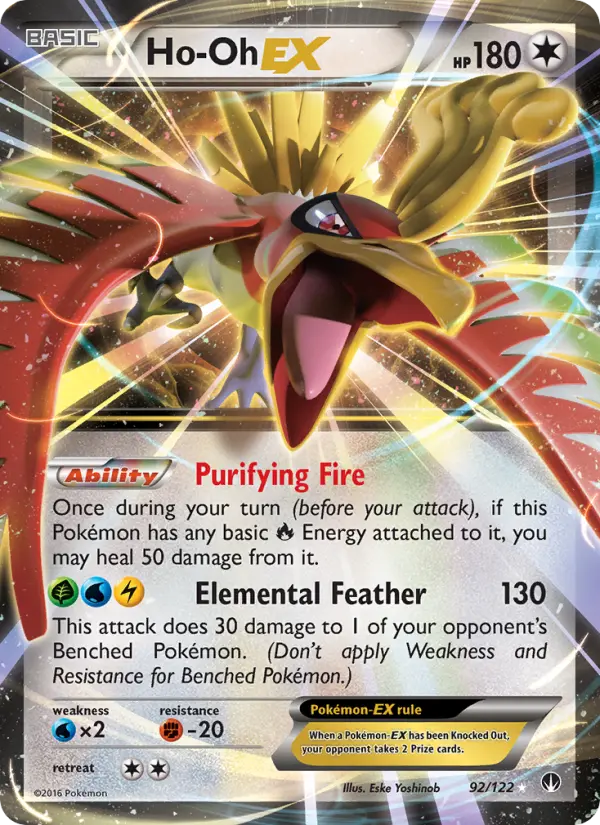 Ho-Oh EX Ultra Rare Pokemon card #92 from BREAKpoint