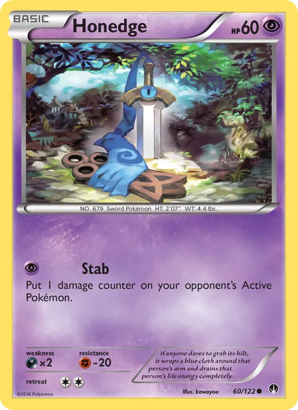 Honedge Common Pokemon card #60 from BREAKpoint