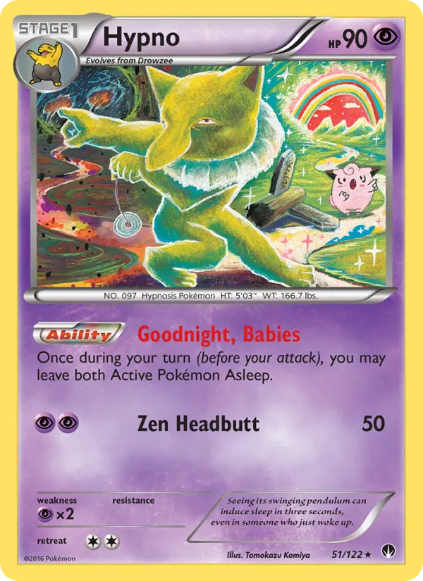 Hypno Rare Pokemon card #51 from BREAKpoint