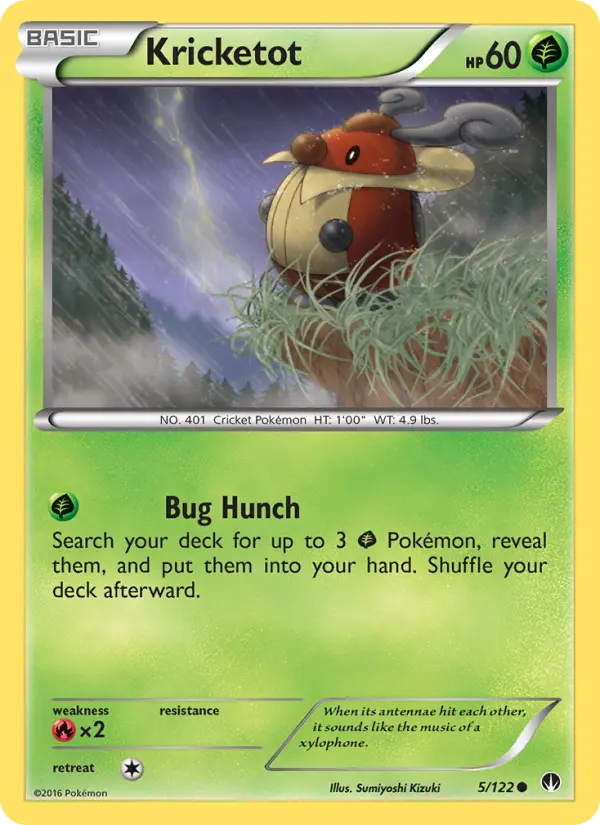 Kricketot Common Pokemon card #5 from BREAKpoint