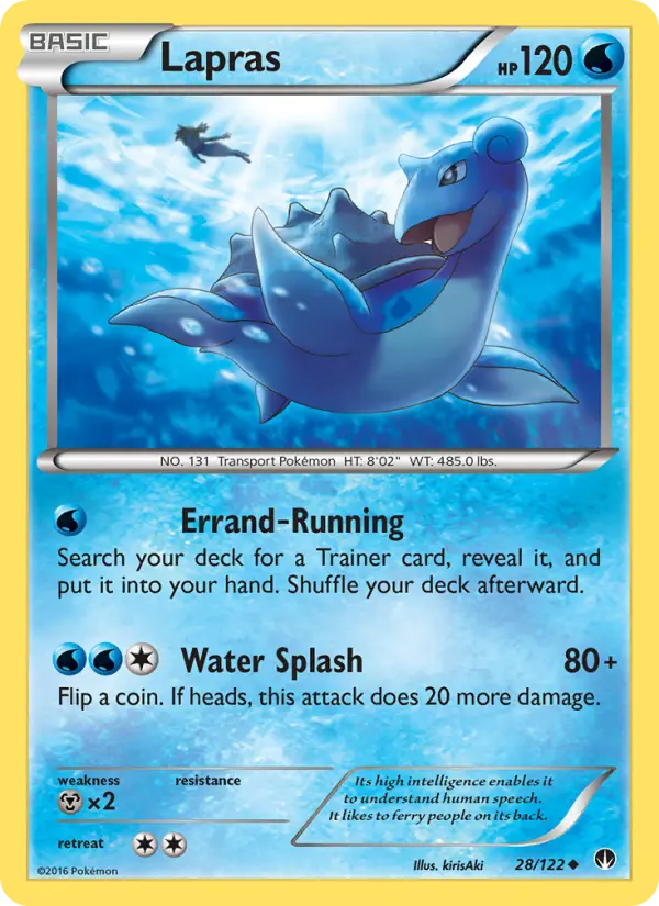 Lapras Uncommon Pokemon card #28 from BREAKpoint