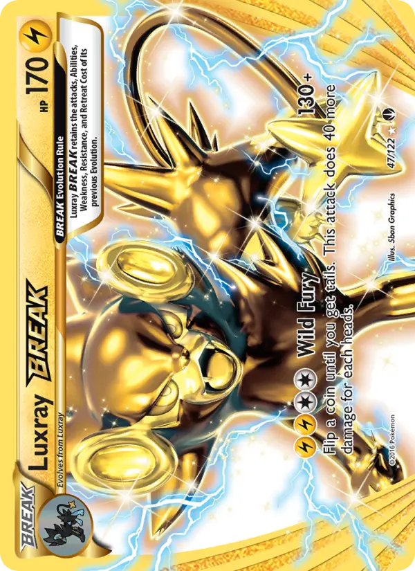 Luxray BREAK Ultra Rare Pokemon card #47 from BREAKpoint