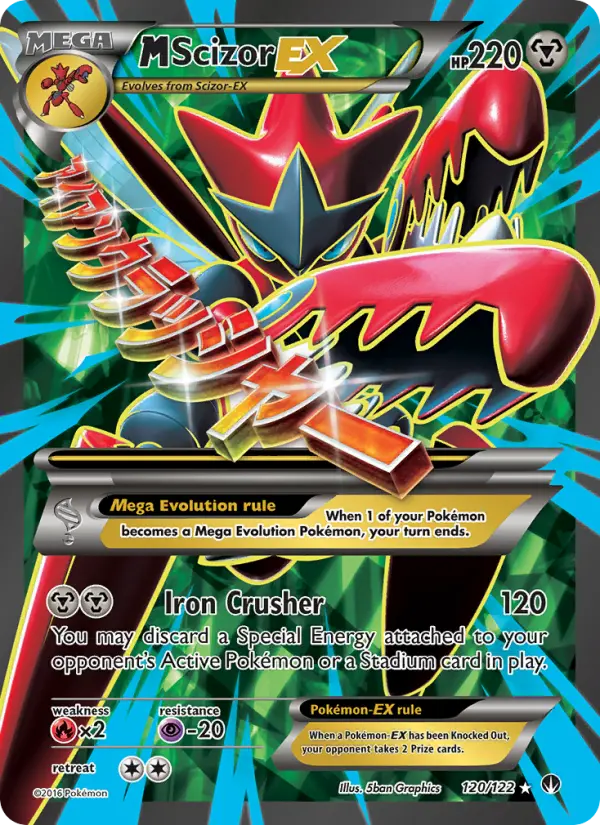 M Scizor EX Ultra Rare Pokemon card #120 from BREAKpoint