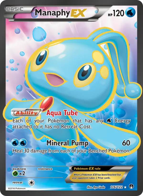 Manaphy EX Ultra Rare Pokemon card #116 from BREAKpoint