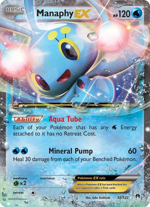Manaphy EX Ultra Rare Pokemon card #32 from BREAKpoint