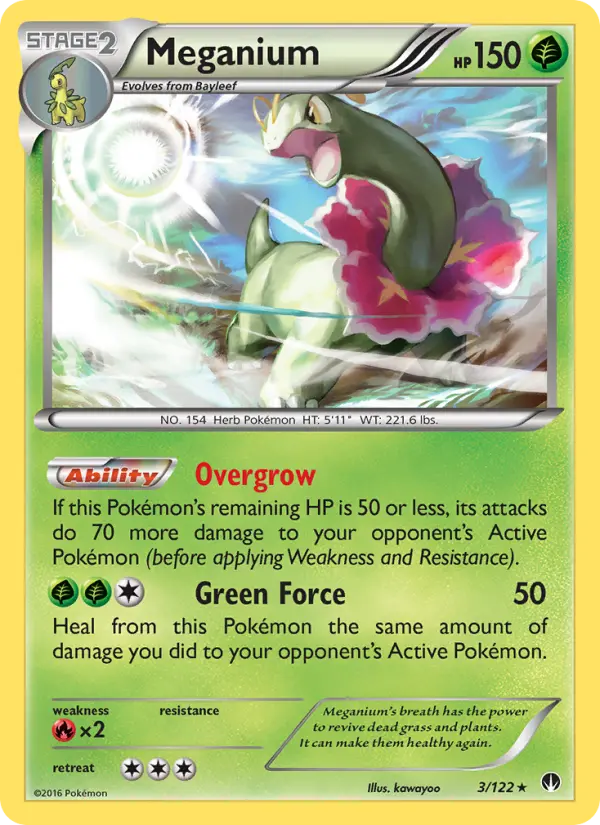 Meganium Rare Pokemon card #3 from BREAKpoint