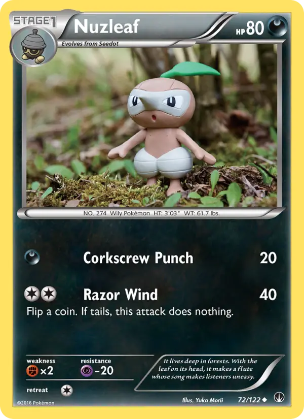 Nuzleaf Uncommon Pokemon card #72 from BREAKpoint