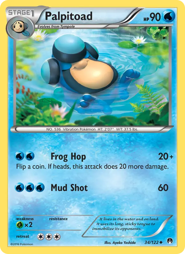 Palpitoad Uncommon Pokemon card #34 from BREAKpoint