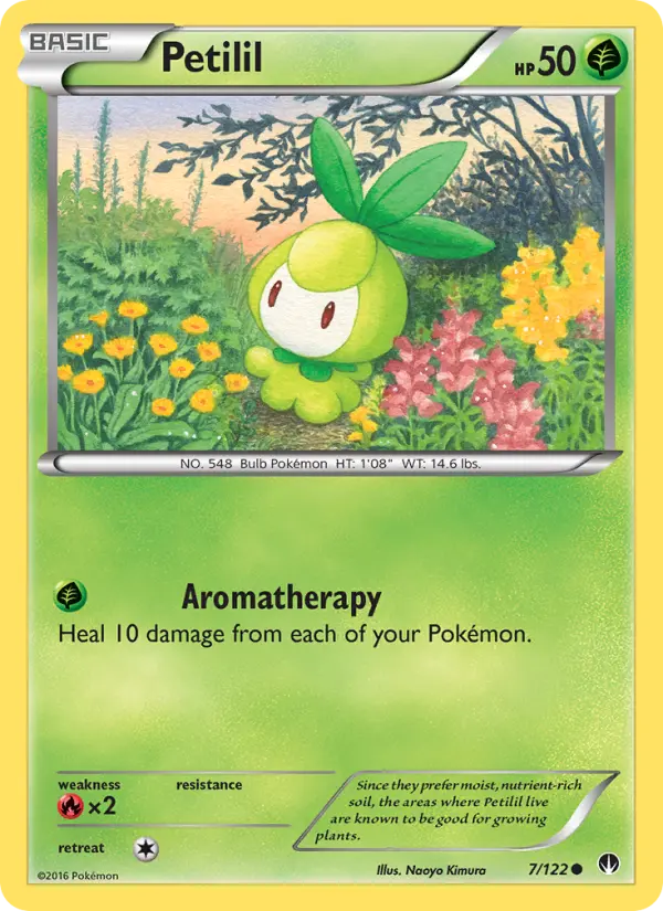Petilil Common Pokemon card #7 from BREAKpoint