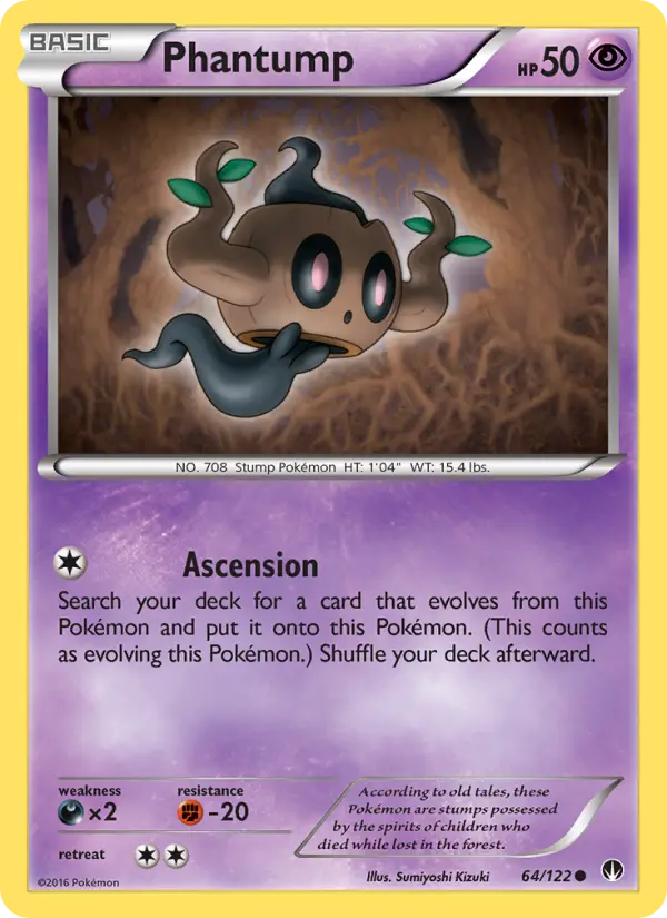 Phantump Common Pokemon card #64 from BREAKpoint