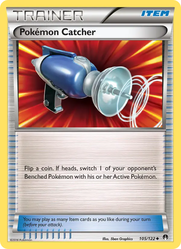 Pokémon Catcher Uncommon Pokemon card #105 from BREAKpoint
