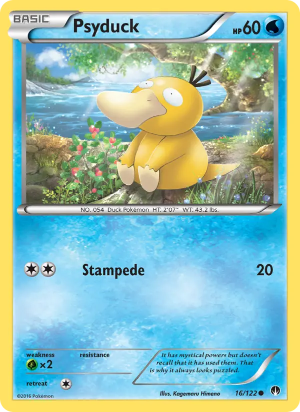 Psyduck Common Pokemon card #16 from BREAKpoint