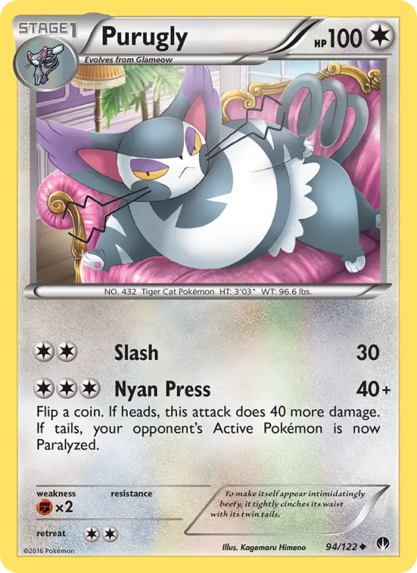 Purugly Uncommon Pokemon card #94 from BREAKpoint