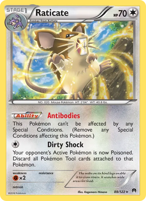 Raticate Rare Pokemon card #88 from BREAKpoint