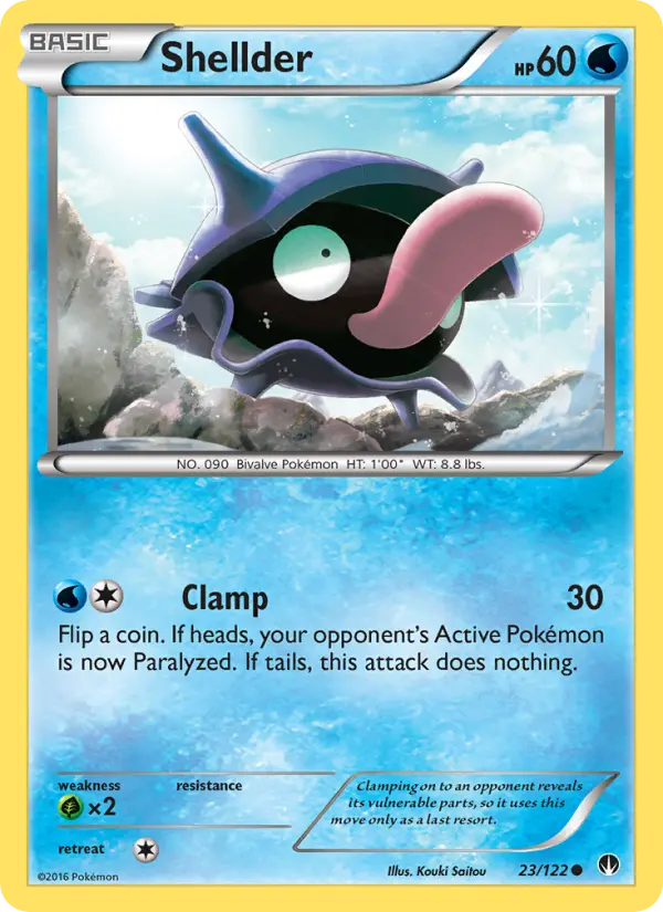 Shellder Common Pokemon card #23 from BREAKpoint