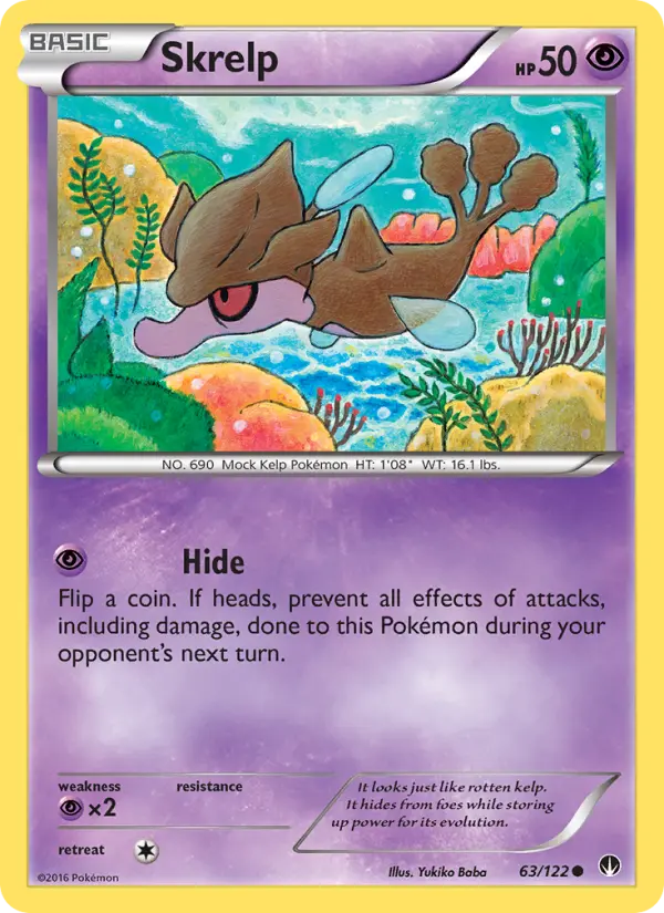 Skrelp Common Pokemon card #63 from BREAKpoint
