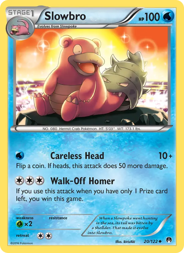 Slowbro Uncommon Pokemon card #20 from BREAKpoint