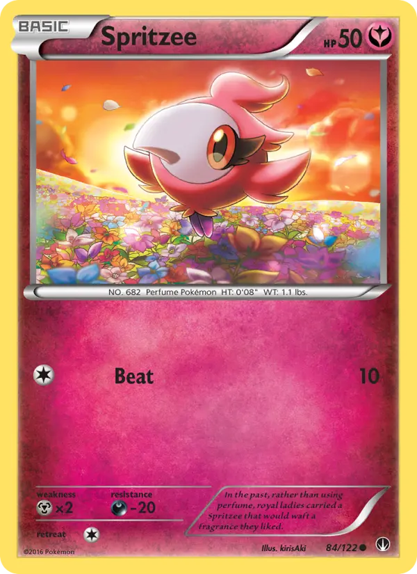 Spritzee Common Pokemon card #84 from BREAKpoint