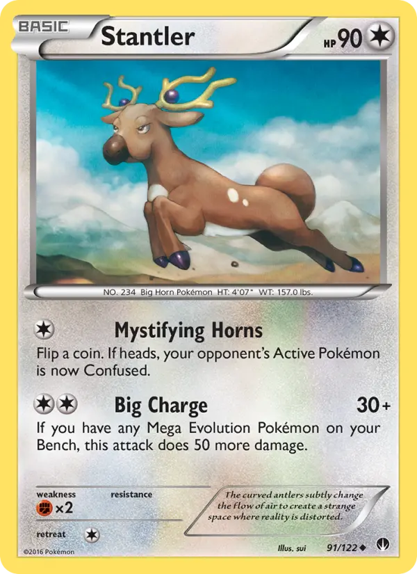 Stantler Uncommon Pokemon card #91 from BREAKpoint