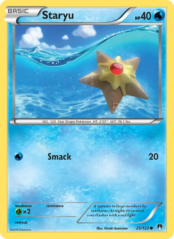 Staryu Common Pokemon card #25 from BREAKpoint