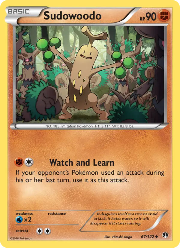 Sudowoodo Uncommon Pokemon card #67 from BREAKpoint
