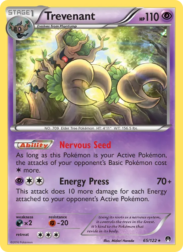 Trevenant Rare Pokemon card #65 from BREAKpoint