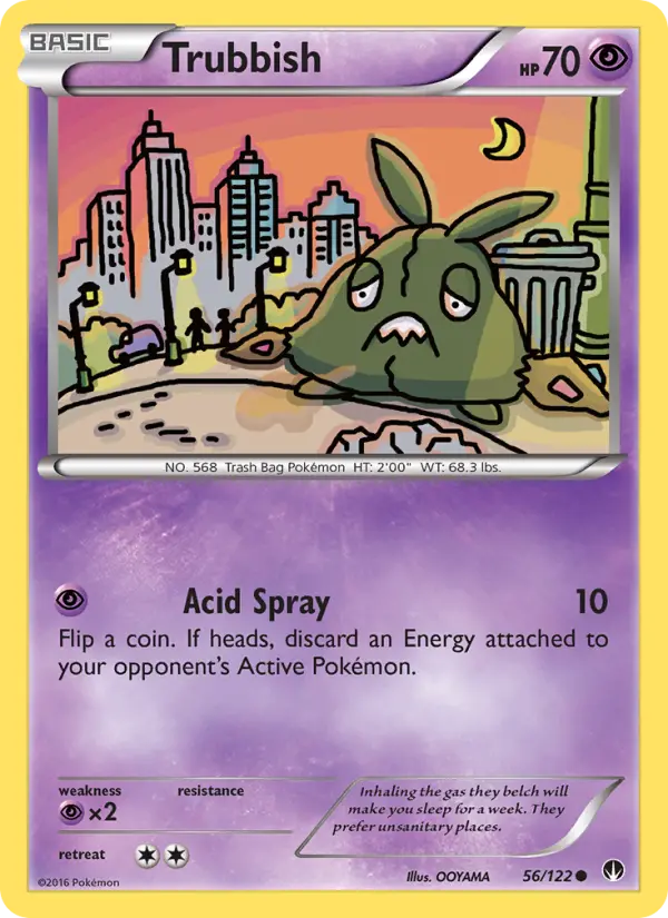 Trubbish Common Pokemon card #56 from BREAKpoint