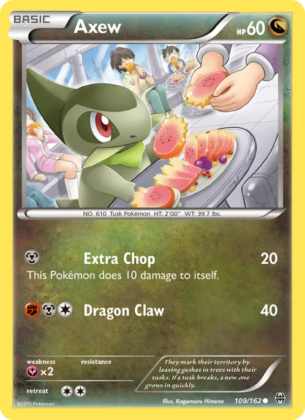 Axew Common Pokemon card #109 from BREAKthrough