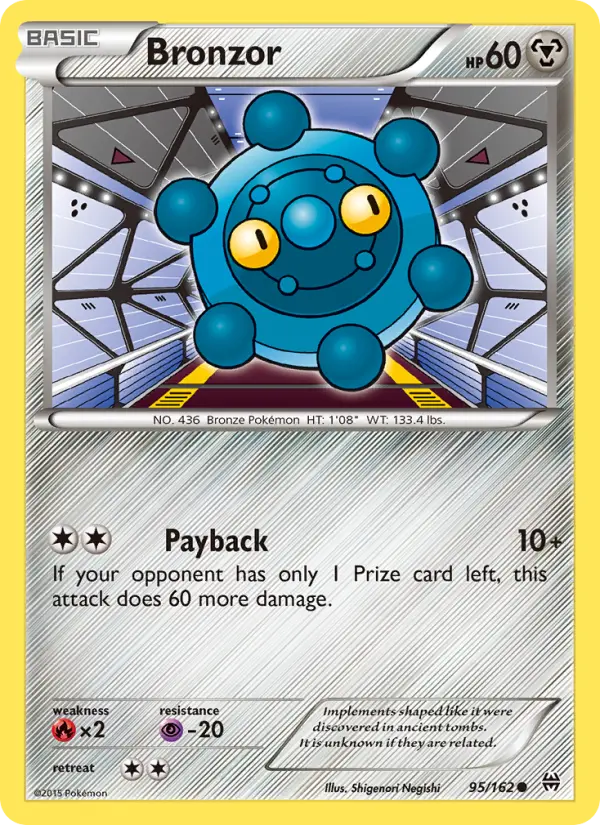 Bronzor Common Pokemon card #95 from BREAKthrough