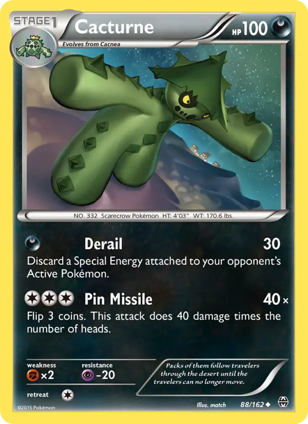Cacturne Uncommon Pokemon card #88 from BREAKthrough