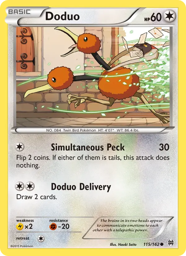 Doduo Common Pokemon card #115 from BREAKthrough