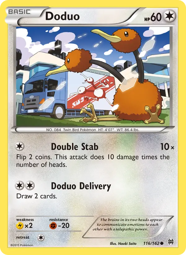 Doduo Common Pokemon card #116 from BREAKthrough