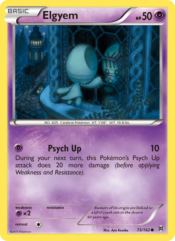 Elgyem Common Pokemon card #73 from BREAKthrough
