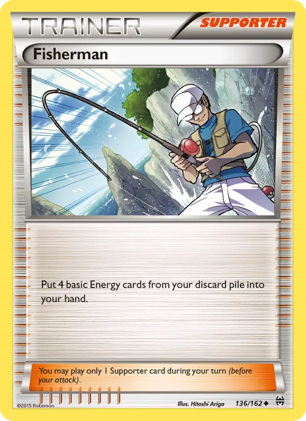 Fisherman Uncommon Pokemon card #136 from BREAKthrough