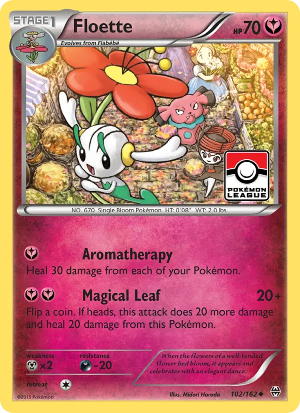 Floette Uncommon Pokemon card #102 from BREAKthrough