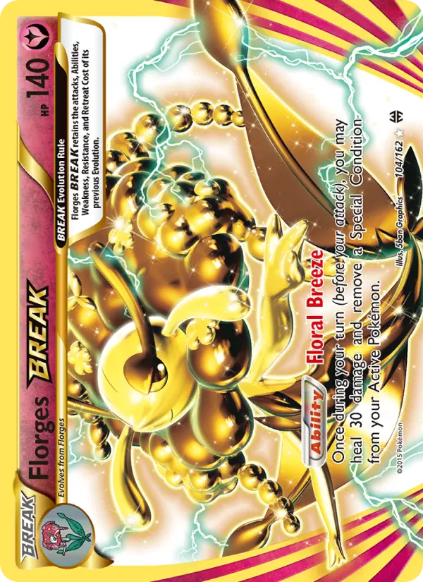 Florges BREAK Ultra Rare Pokemon card #104 from BREAKthrough