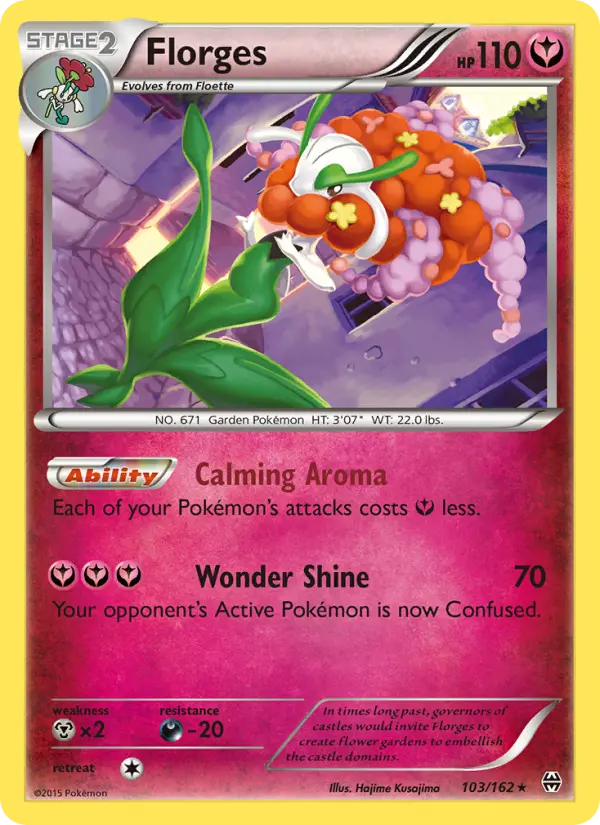 Florges Rare Pokemon card #103 from BREAKthrough