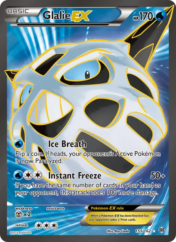 Glalie EX Ultra Rare Pokemon card #155 from BREAKthrough