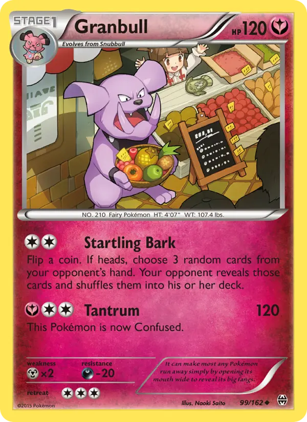 Granbull Uncommon Pokemon card #99 from BREAKthrough