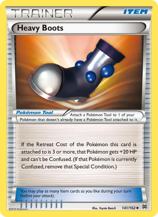 Heavy Boots Uncommon Pokemon card #141 from BREAKthrough
