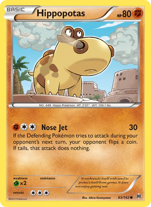 Hippopotas Common Pokemon card #83 from BREAKthrough