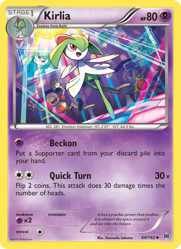 Kirlia Uncommon Pokemon card #69 from BREAKthrough