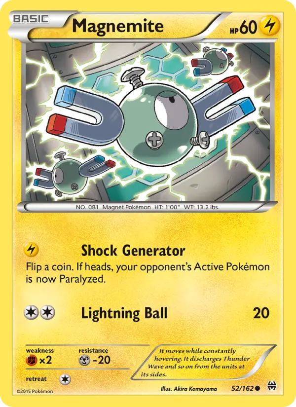 Magnemite Common Pokemon card #52 from BREAKthrough