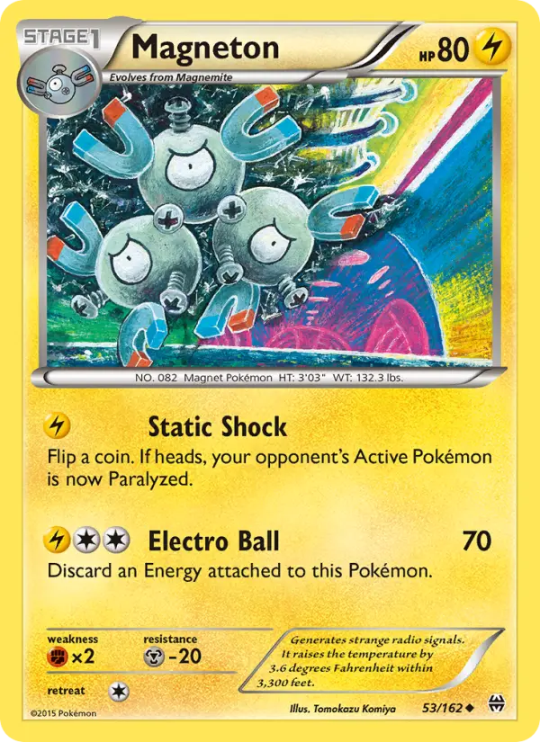 Magneton Uncommon Pokemon card #53 from BREAKthrough