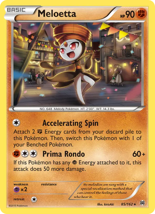 Meloetta Rare Pokemon card #85 from BREAKthrough