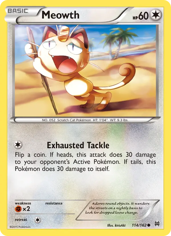 Meowth Common Pokemon card #114 from BREAKthrough
